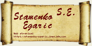 Stamenko Egarić vizit kartica